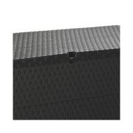 Boîte de stockage de jardin Anthracite 120x56x63 cm PP Rotin