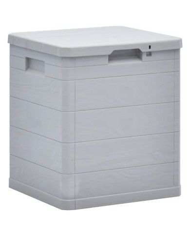 Boîte de rangement de jardin 90 L Gris clair
