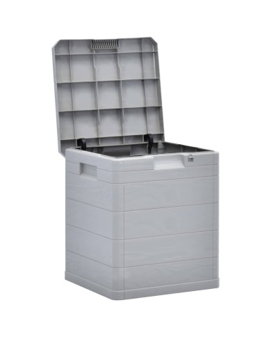 Boîte de rangement de jardin 90 L Gris clair