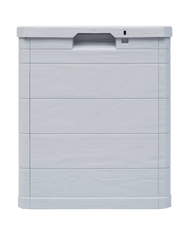 Boîte de rangement de jardin 90 L Gris clair