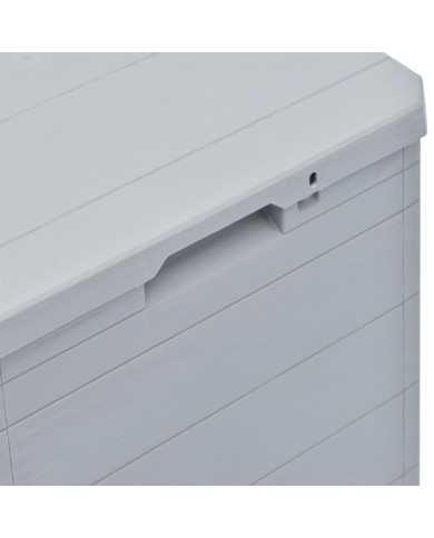 Boîte de rangement de jardin 90 L Gris clair