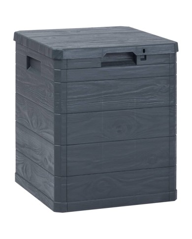 Boîte de rangement de jardin 90 L Anthracite 