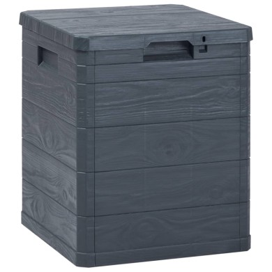 Boîte de rangement de jardin 90 L Anthracite 