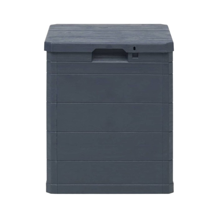 Boîte de rangement de jardin 90 L Anthracite 