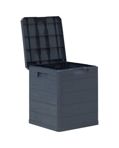 Boîte de rangement de jardin 90 L Anthracite 