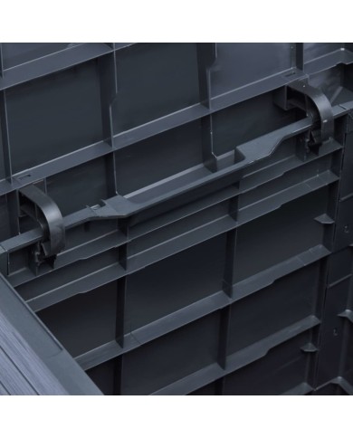 Boîte de rangement de jardin 90 L Anthracite 