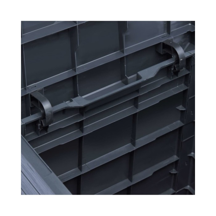 Boîte de rangement de jardin 90 L Anthracite 