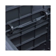 Boîte de rangement de jardin 90 L Anthracite 