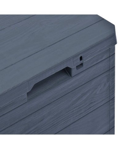 Boîte de rangement de jardin 90 L Anthracite 