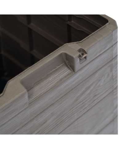 Boîte de rangement de jardin 90 L Marron