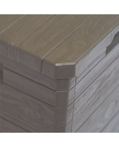 Boîte de rangement de jardin 90 L Marron