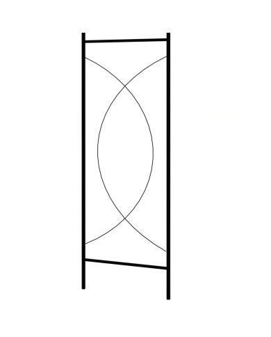 Voûte de jardin Noir 150x34x240 cm Fer 