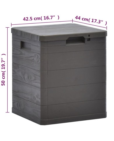 Boîte de rangement de jardin 90 L Marron