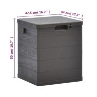 Boîte de rangement de jardin 90 L Marron