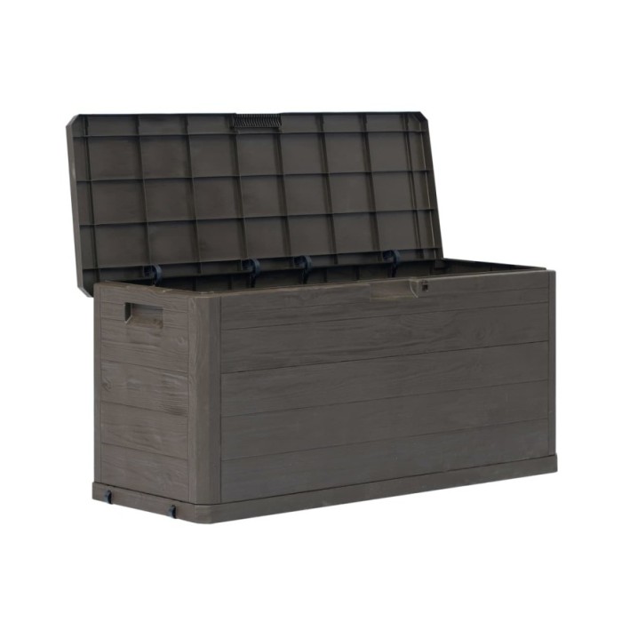Boîte de rangement de jardin 280 L Marron
