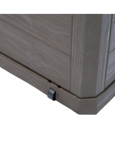 Boîte de rangement de jardin 280 L Marron