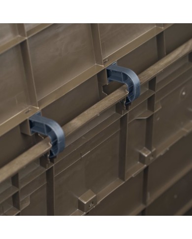 Boîte de rangement de jardin 280 L Marron