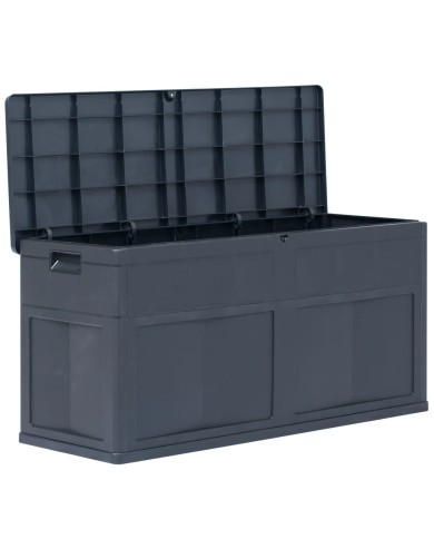 Boîte de rangement de jardin 320 L Noir