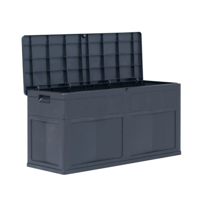 Boîte de rangement de jardin 320 L Noir