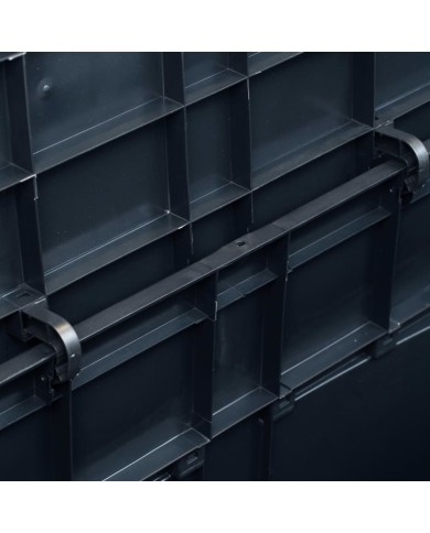 Boîte de rangement de jardin 320 L Noir