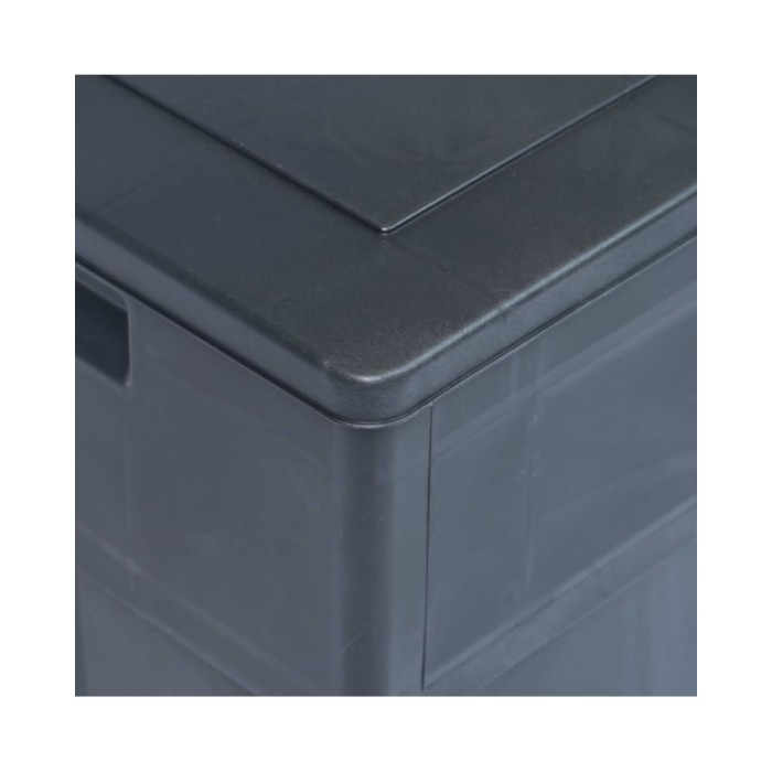 Boîte de rangement de jardin 320 L Noir