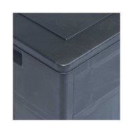 Boîte de rangement de jardin 320 L Noir