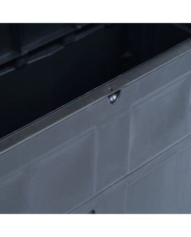 Boîte de rangement de jardin 320 L Noir