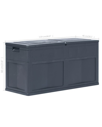 Boîte de rangement de jardin 320 L Noir