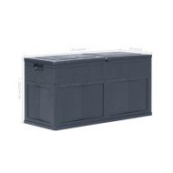 Boîte de rangement de jardin 320 L Noir