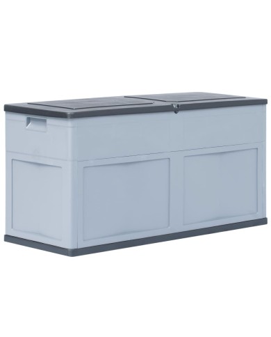 Boîte de rangement de jardin 320 L Gris Noir