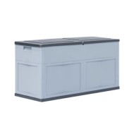 Boîte de rangement de jardin 320 L Gris Noir