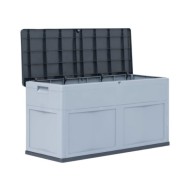 Boîte de rangement de jardin 320 L Gris Noir