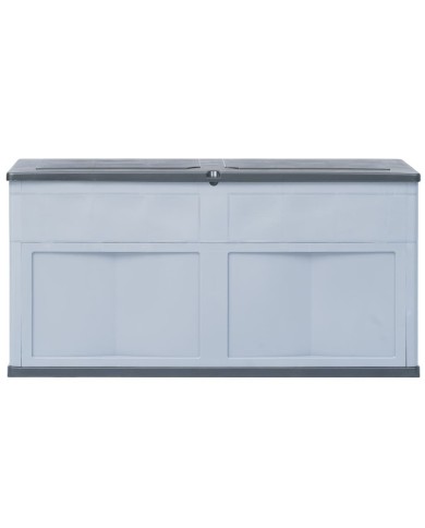 Boîte de rangement de jardin 320 L Gris Noir