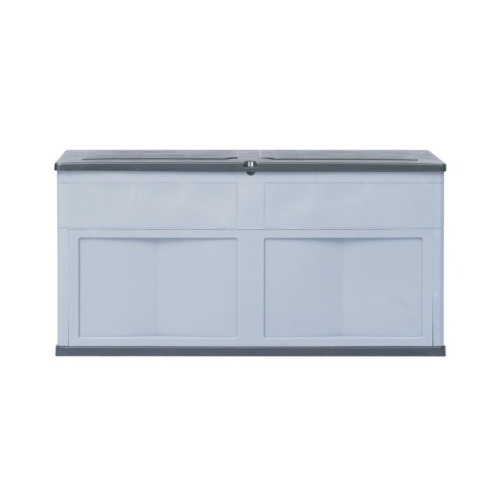 Boîte de rangement de jardin 320 L Gris Noir