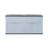 Boîte de rangement de jardin 320 L Gris Noir