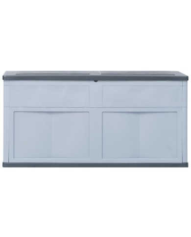 Boîte de rangement de jardin 320 L Gris Noir