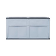 Boîte de rangement de jardin 320 L Gris Noir