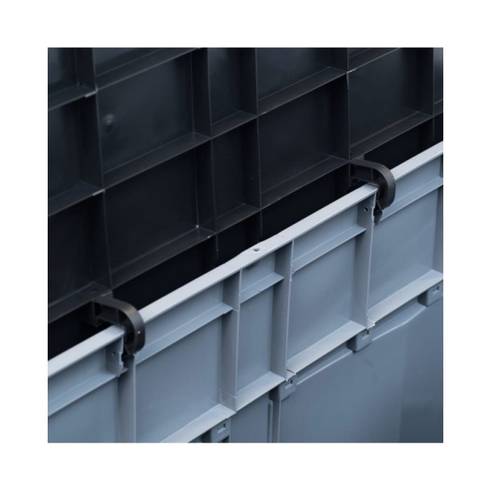 Boîte de rangement de jardin 320 L Gris Noir