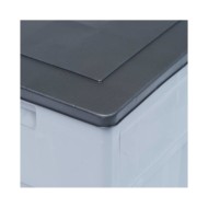 Boîte de rangement de jardin 320 L Gris Noir