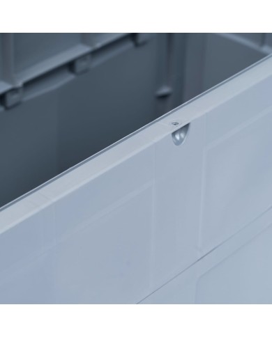 Boîte de rangement de jardin 320 L Gris Noir