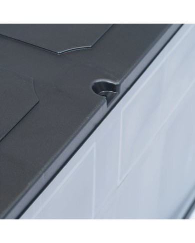 Boîte de rangement de jardin 320 L Gris Noir