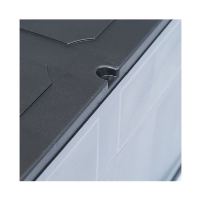 Boîte de rangement de jardin 320 L Gris Noir