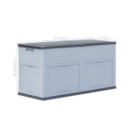 Boîte de rangement de jardin 320 L Gris Noir