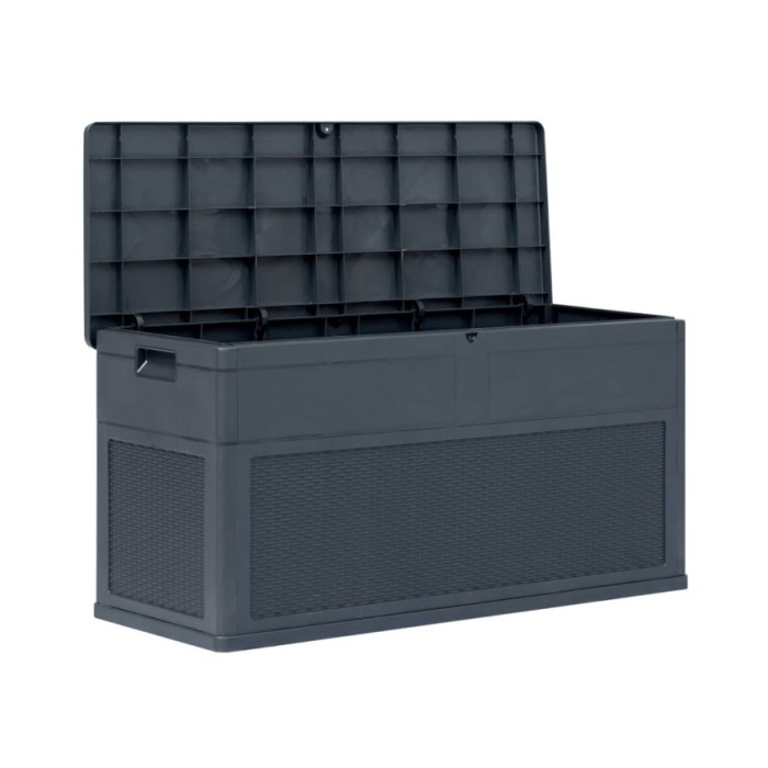 Boîte de rangement de jardin 320 L Anthracite 
