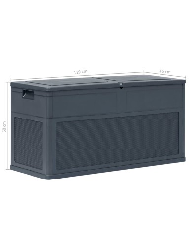 Boîte de rangement de jardin 320 L Anthracite 