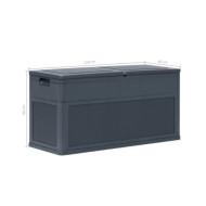 Boîte de rangement de jardin 320 L Anthracite 
