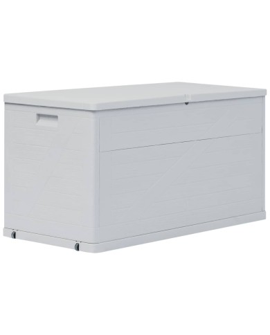 Boîte de rangement de jardin 420 L Gris clair 
