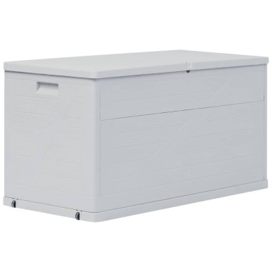 Boîte de rangement de jardin 420 L Gris clair 