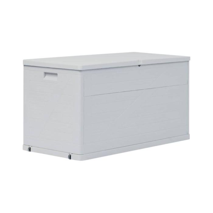 Boîte de rangement de jardin 420 L Gris clair 