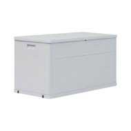 Boîte de rangement de jardin 420 L Gris clair 